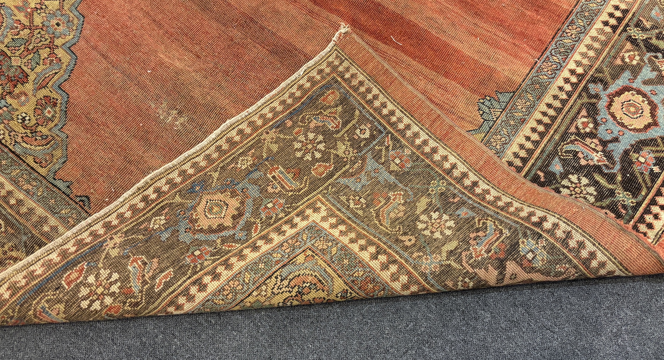 An antique Bidjar carpet 365 x 185cm
